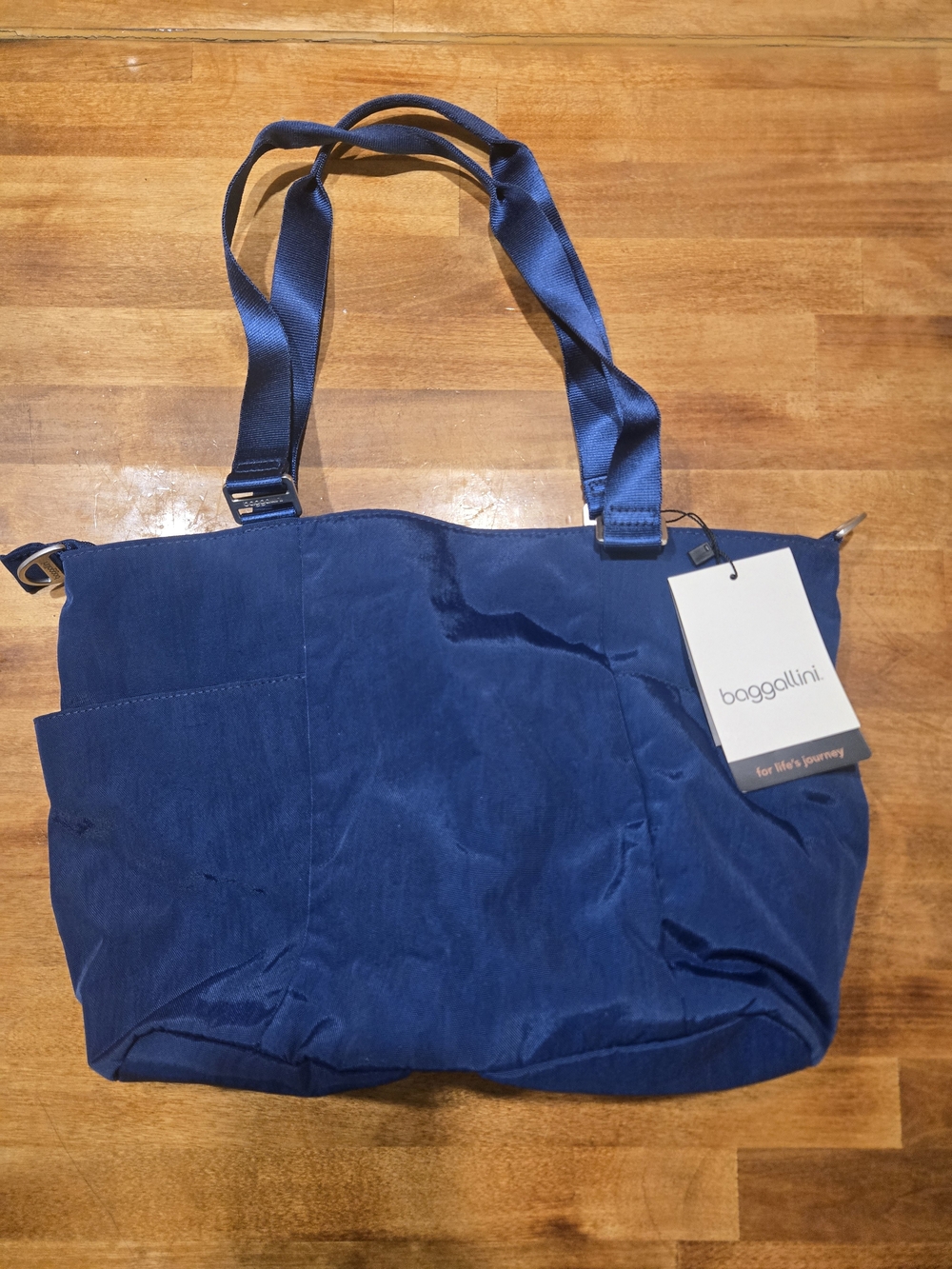 Baggallini Navy Everyday Tote with Crossbody Strap - Picture 9 of 10